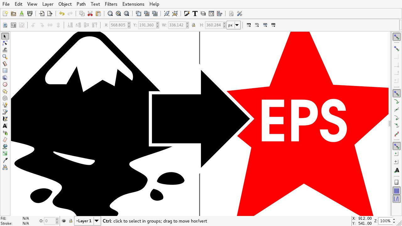 How To Make .EPS file in Inkscape.