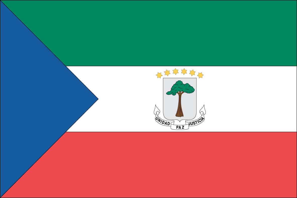 Equatorial Guinea Flag Clipart.