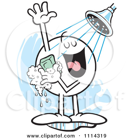 Clip Art Of Someone Showering Clipart.