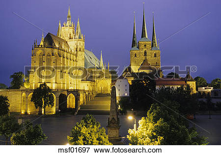 Picture of Dome of Erfurt, Thuringia, Germany msf01697.