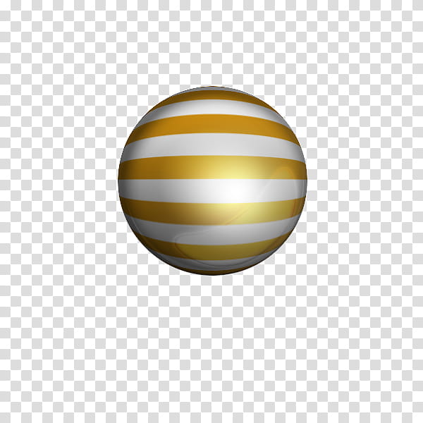 Esferas en D, yellow and white striped ball transparent.