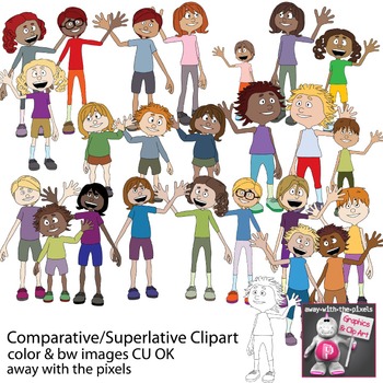 Comparative / Superlative People Clipart.