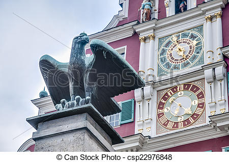 Stock Photo of Old Town Hall in Esslingen Am Nechar, Germany.
