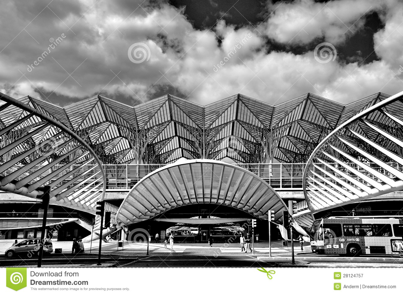 Gare De Oriente Railway Station, Lisbon Editorial Photography.