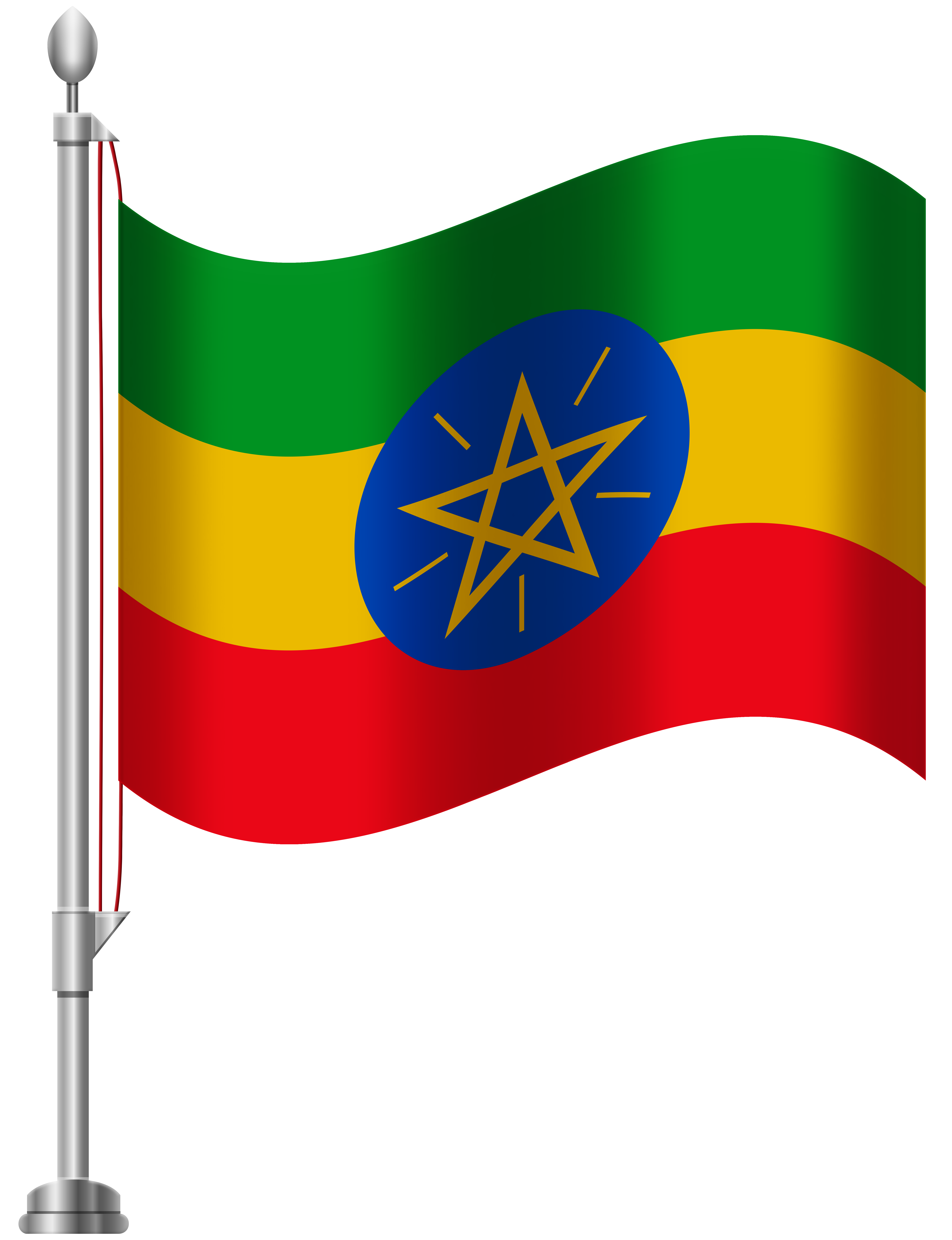 Ethiopia Flag PNG Clip Art.