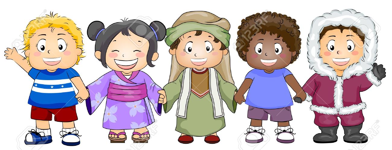 Race and ethnicity clipart.