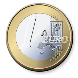 One Euro Coin Clipart, vector clip art online, royalty free design.