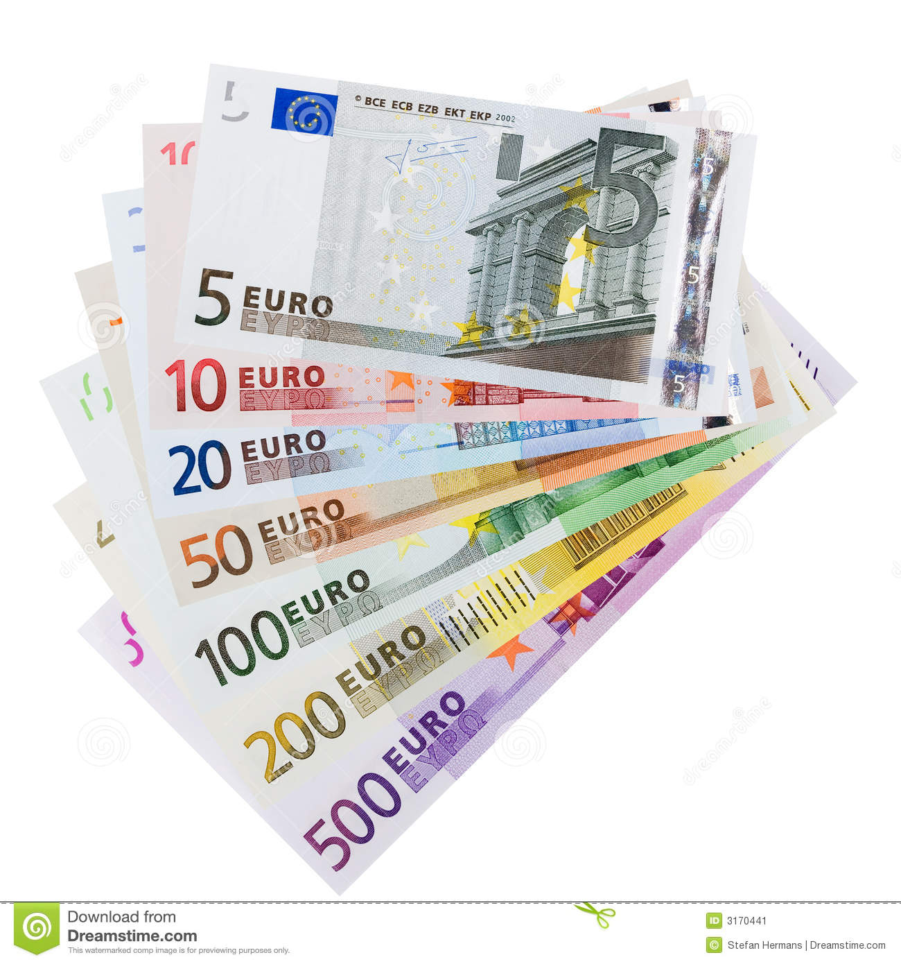 Notes & Euro Coins Clipart, Euro Bill Free Clipart.