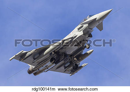 Stock Photo of A Eurofighter Typhoon FGR4 of the Royal Air Force.
