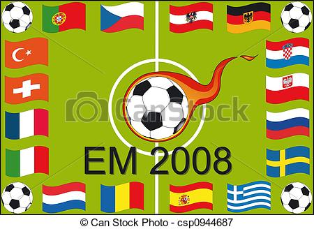 Stock Illustrations of European championship 2008.