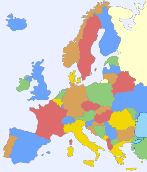 Europe Map Clipart.