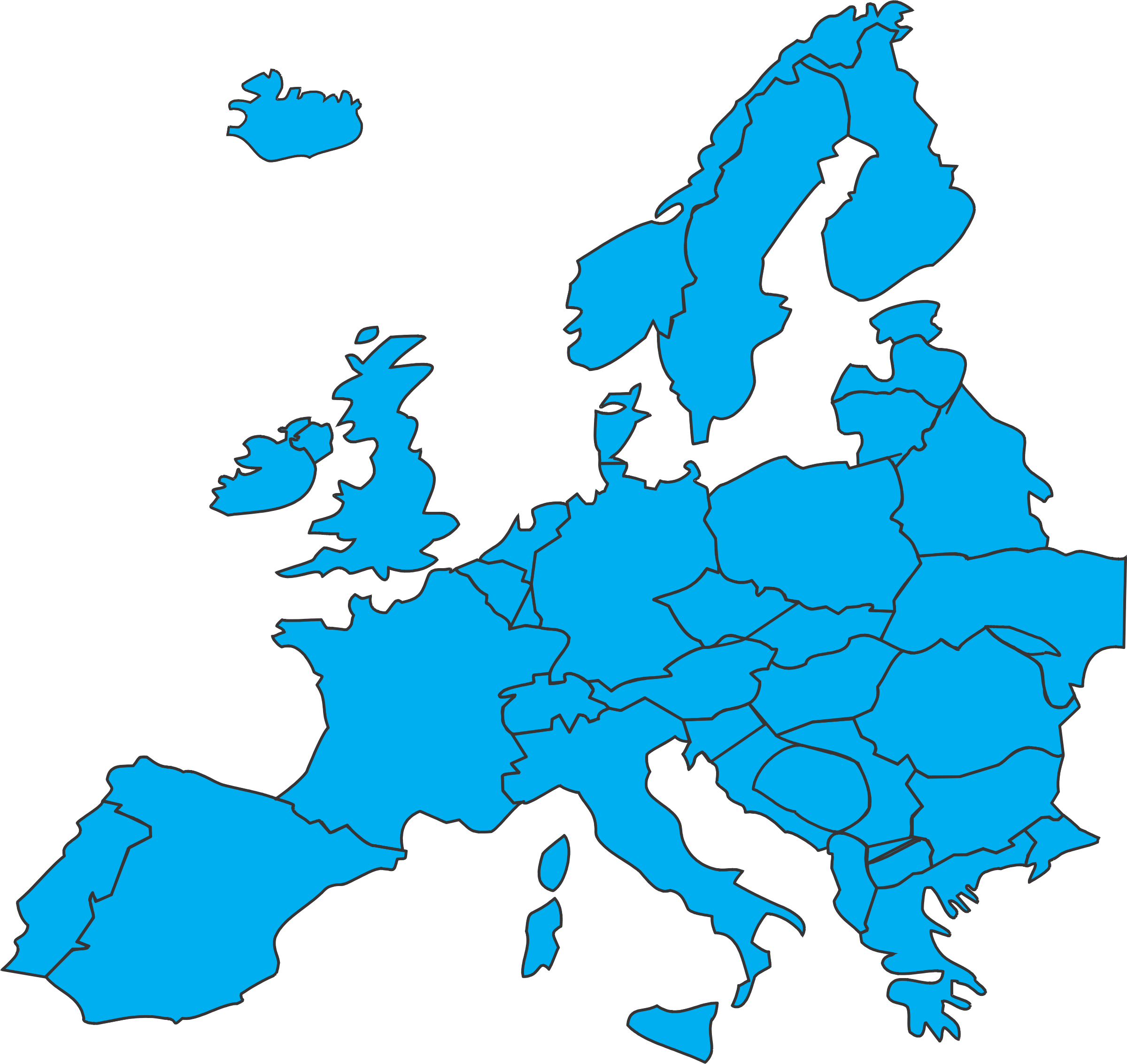 Карта европы. Карта - Европа. Очертания Европы. Векторная карта Европы. Европа очертания континента.