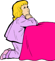 Girl Praying Clipart.