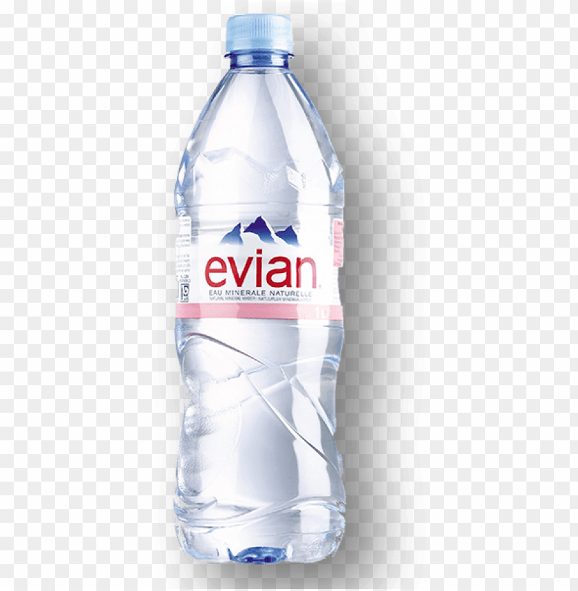 evian natural mineral water PNG image with transparent.