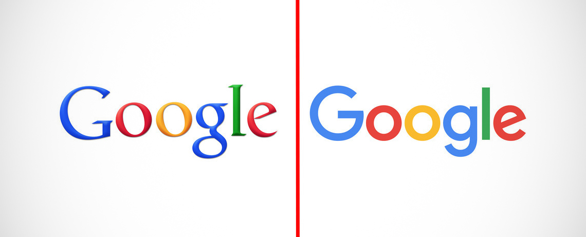 The evolution of the Google logo.