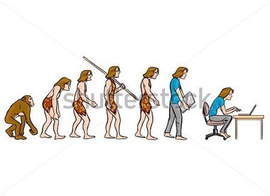 Evolution of man free clipart.