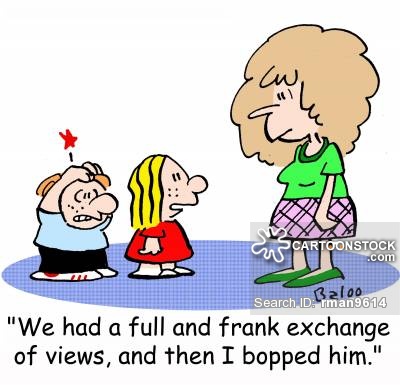 Exchange Of Views Cartoons and Comics.