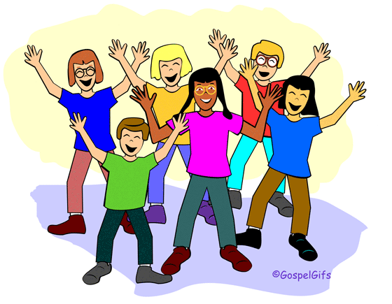 Excited Kids Clipart.