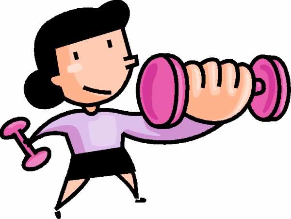 Fitness exercises clipart.