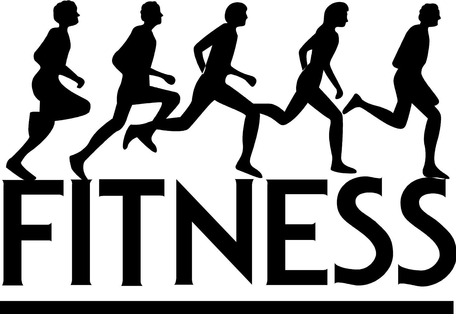 Fitness exercises clipart.