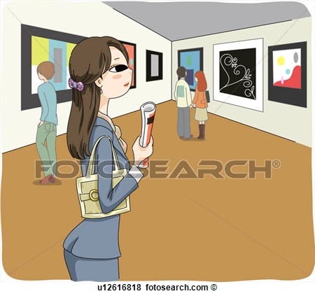 Vistor at an Art Exhibit.