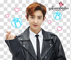 EXO LINE Stickers, EXO Chanyeol transparent background PNG.
