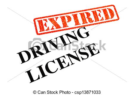 Drawings of Driving License EXPIRED.