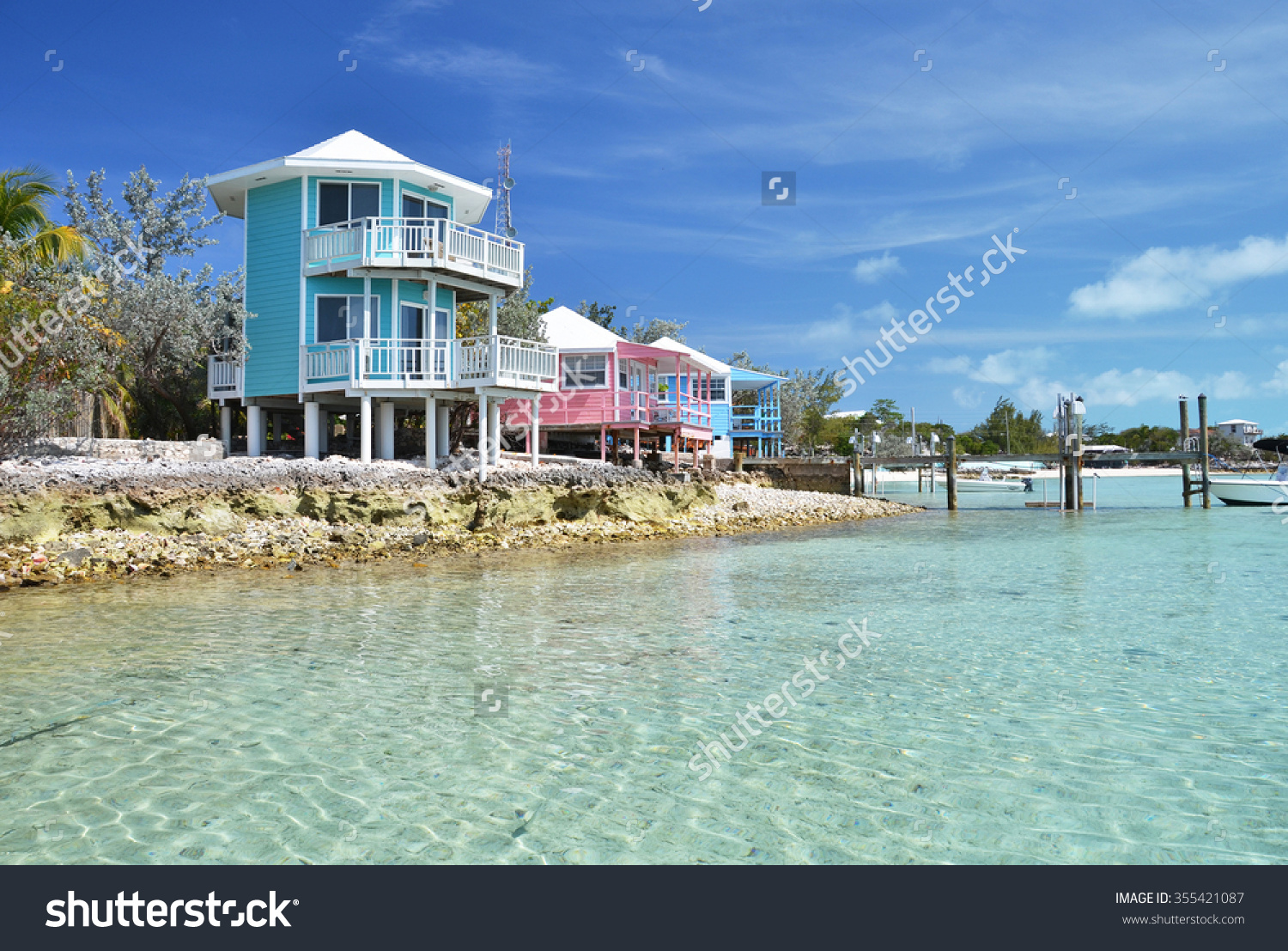 Staniel Cay Yacht Club Exumas Bahamas Stock Photo 355421087.
