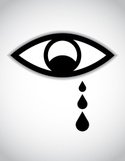 Eye With Tears Vector Illustration Isolated Sign Symbol Icon stock.