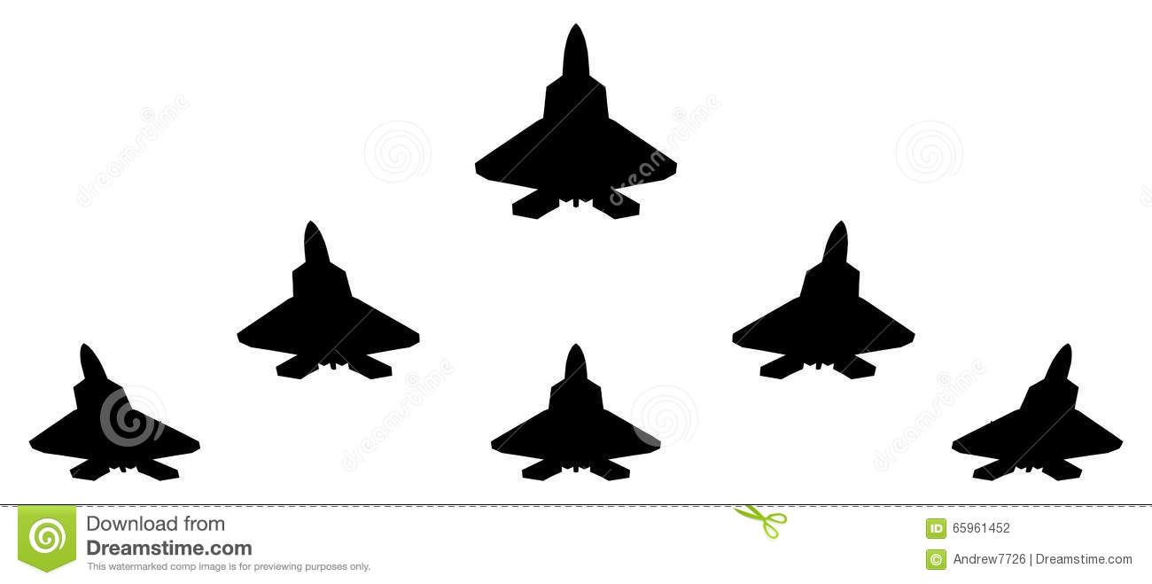 F 22 Raptor Plane Stock Illustrations.