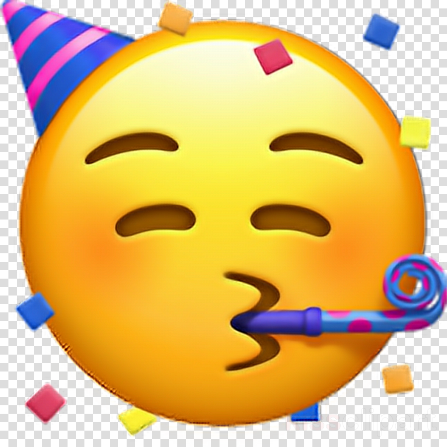 Party Emoji Face clipart.