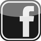 Facebook logo black and white clipart.