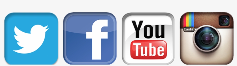 Instagram Facebook Twitter Youtube Logos.