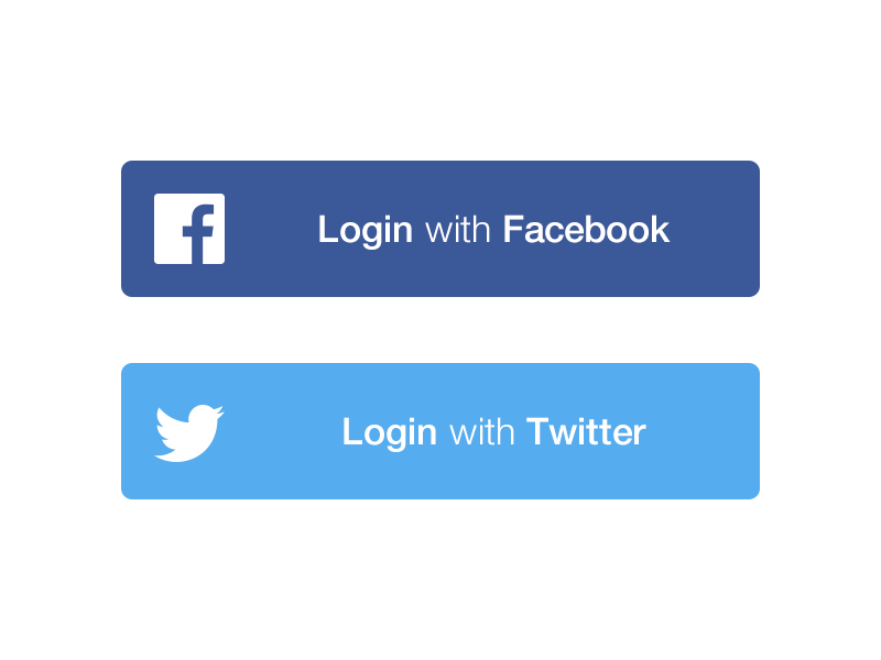 Social Login Buttons by Marcos Paulo Pagano on Dribbble.