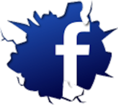 Free (Cracked Facebook Logo) Vector Graphic.