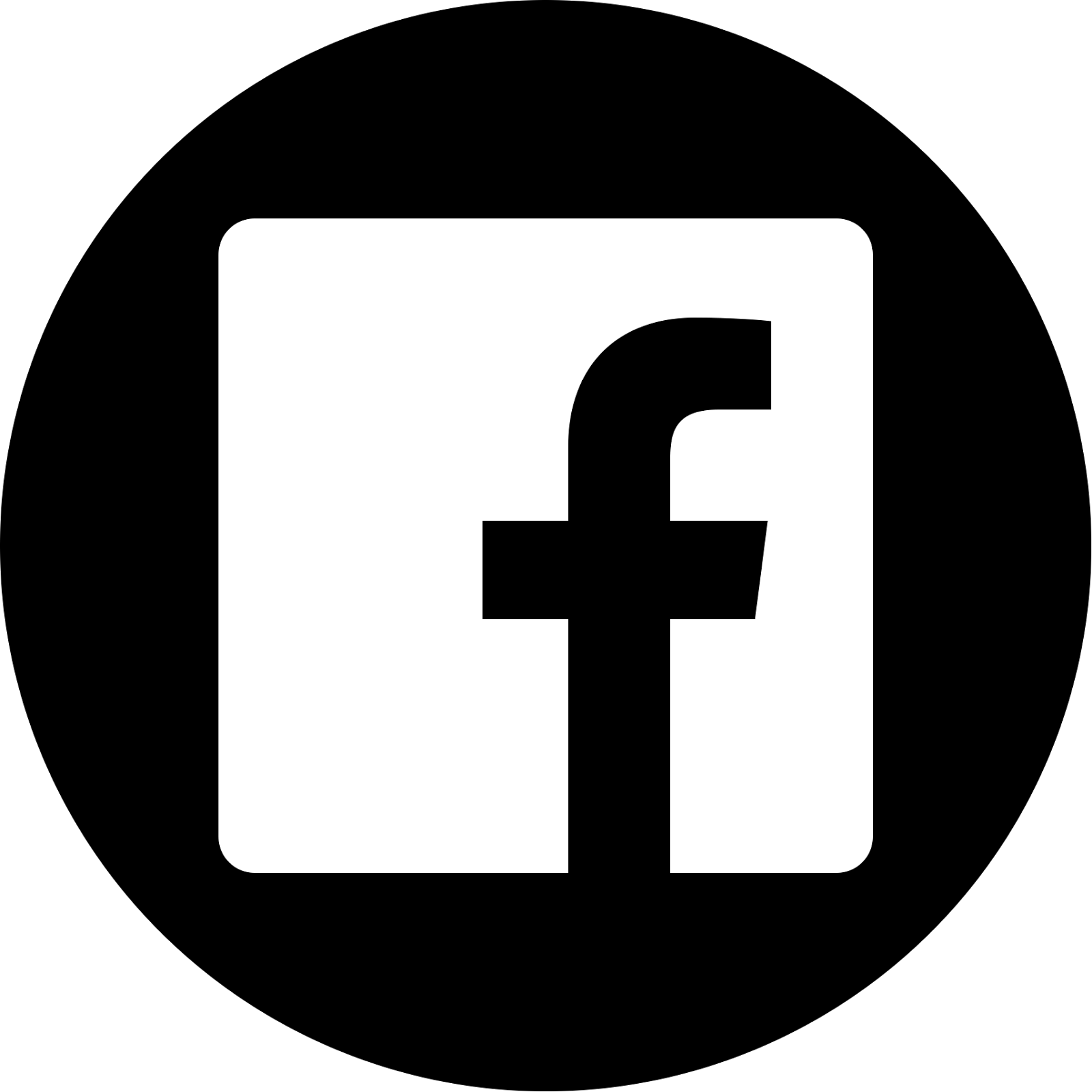 Facebook Logo Black And White Circle