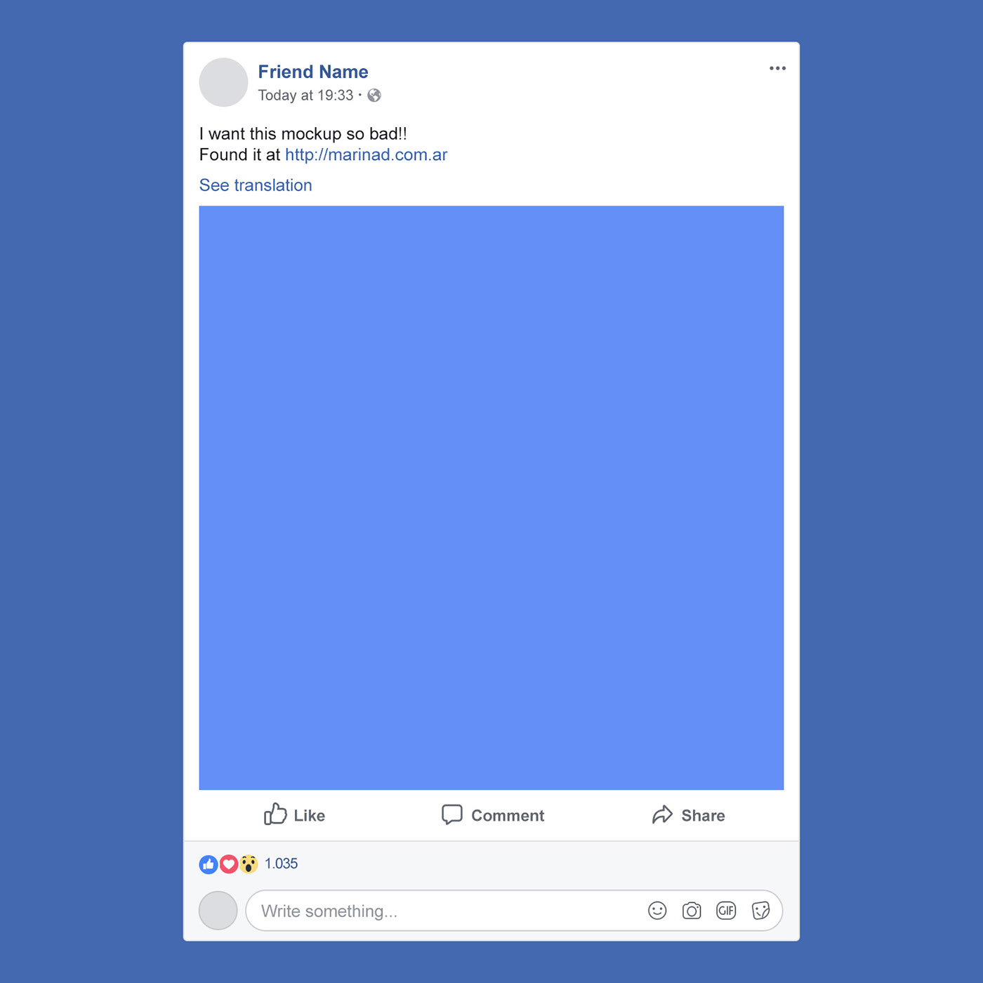 Template For Facebook Post
