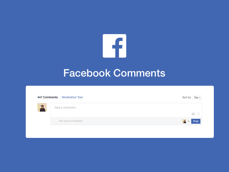 Facebook Comments Template Sketch freebie.