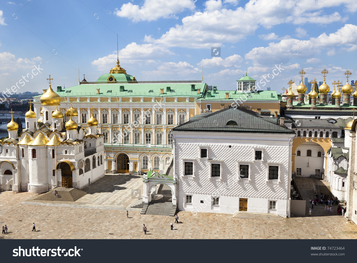 Aerial View Faceted Chamber Annunciation Cathedral Stock Photo.