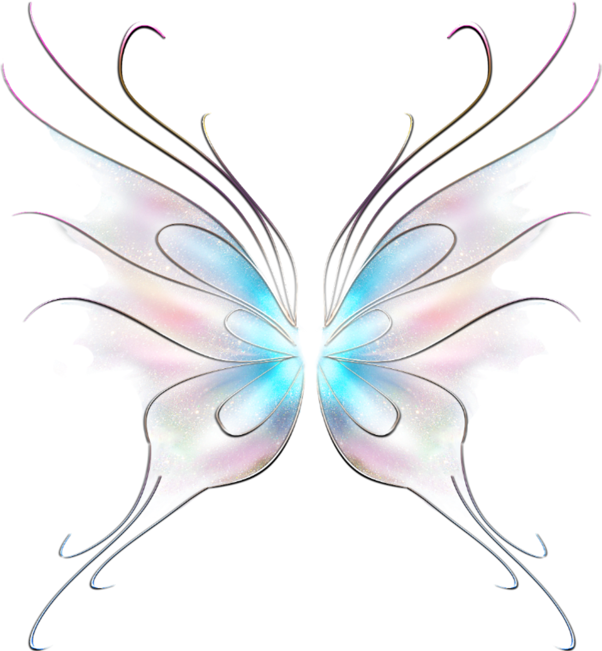 Art Butterfly Fairy Wings Stickers.