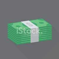 Fajo DE Billetes DE Dólar Stock Vector.