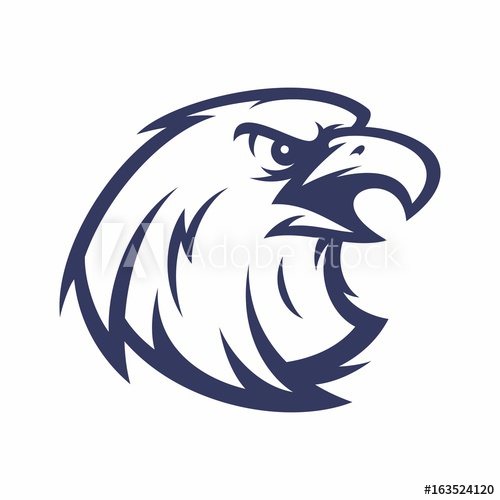 eagle falcon bird animal wild mascot sport logo illustration vector.