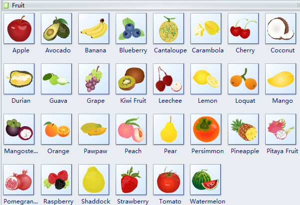 Application of Fruit Clipart.