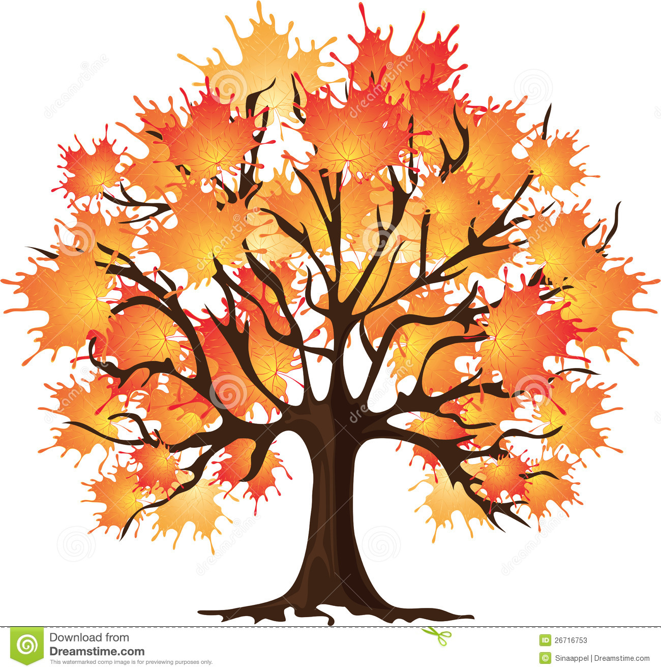 fall tree Maple tree cartoon clipart jpg.