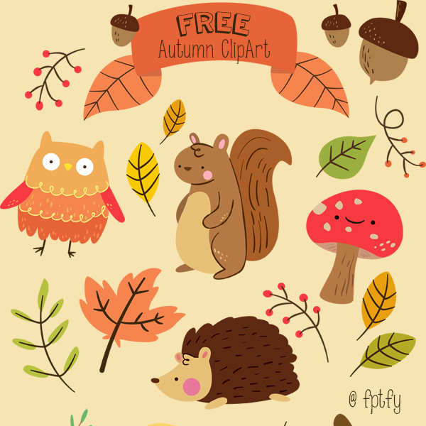 Free Critter Autumn Planner Stickers and Clip Art!.