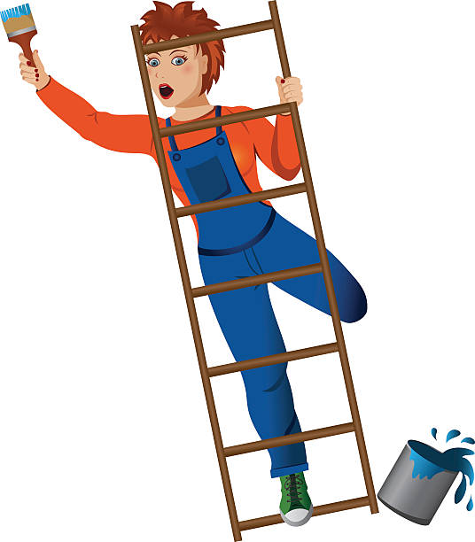 Top 60 Falling Off Ladder Clip Art, Vector Graphics and.
