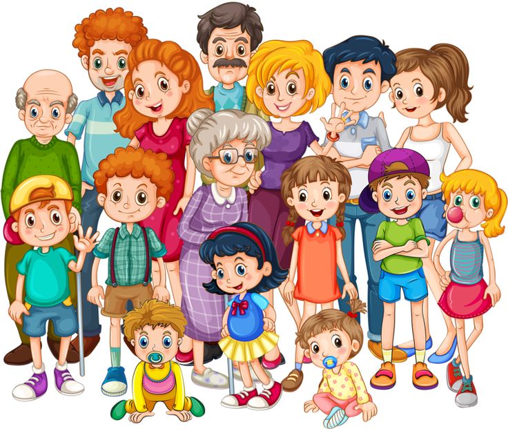 Clipart extended families.
