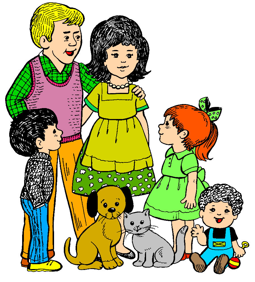 Computer With Families Clipart.