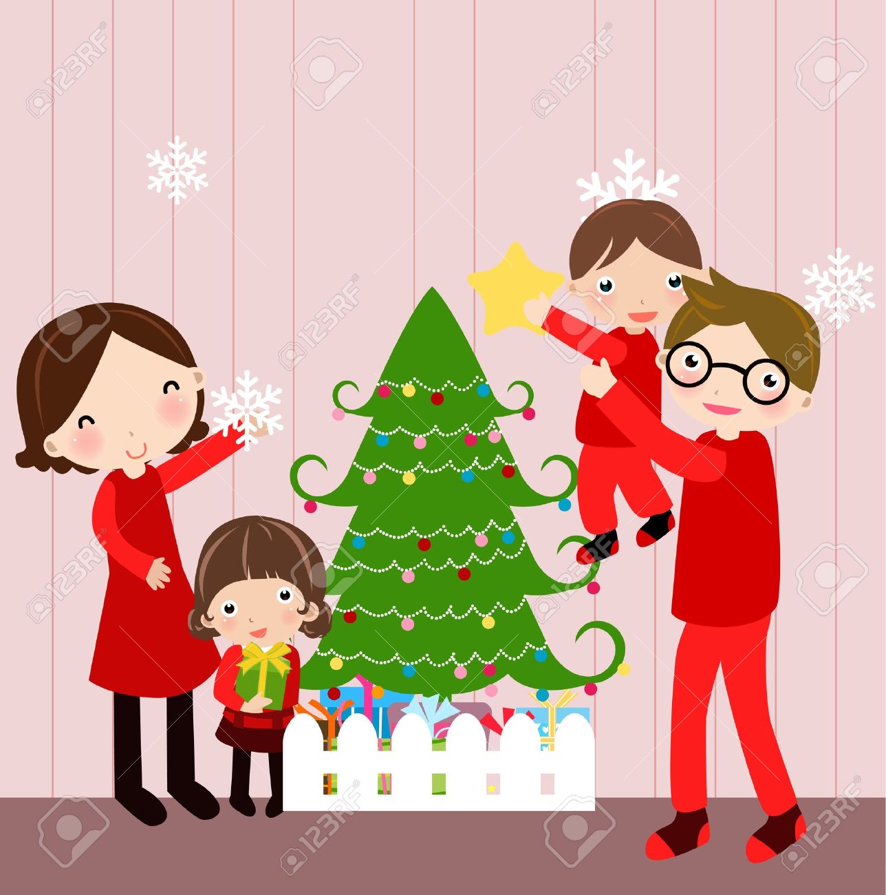 Christmas Family Clipart.
