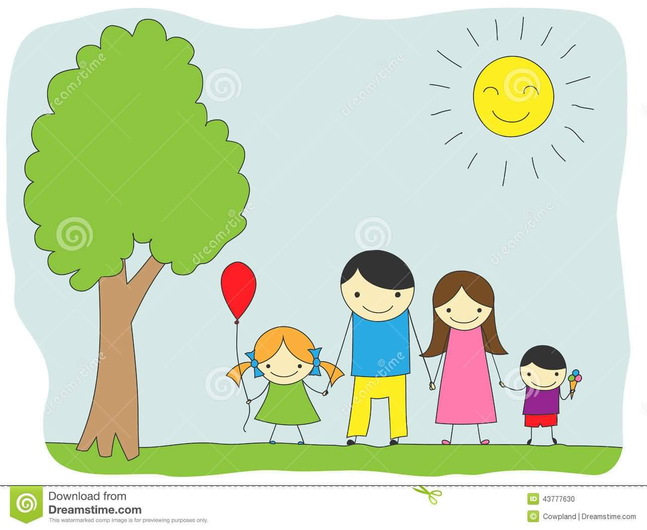 Family Day Celebration With Family Clipart.